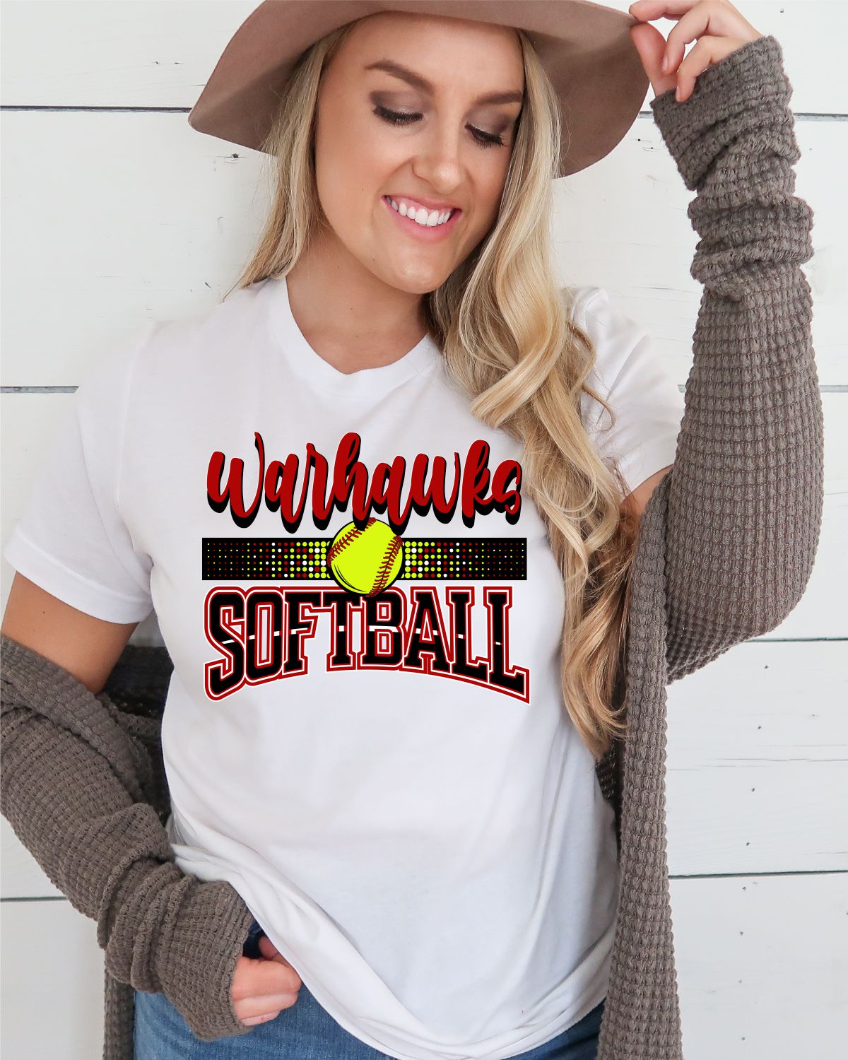 Warhawks Softball with Dots Transfer