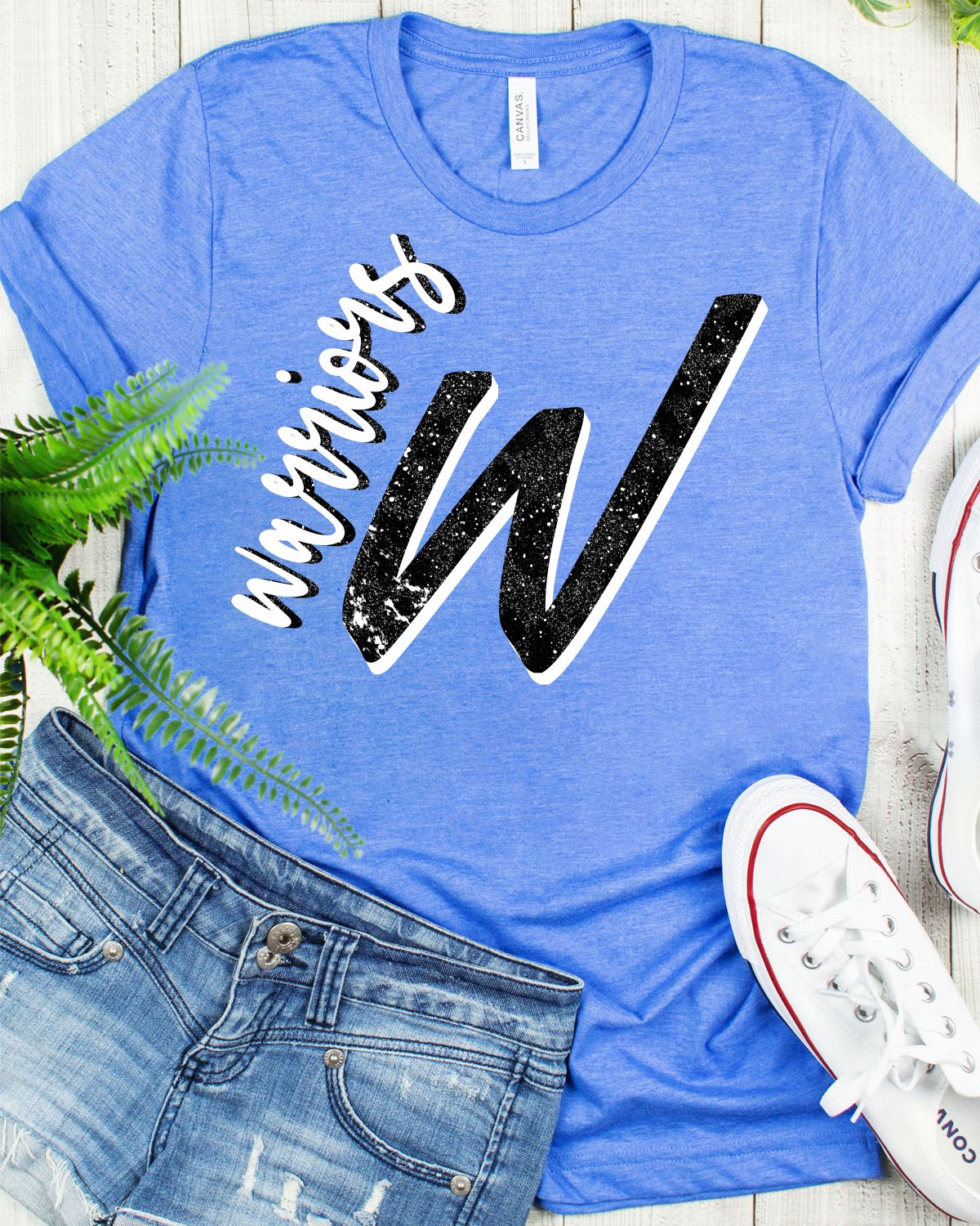 Warriors Black / White Letter DTF Transfer