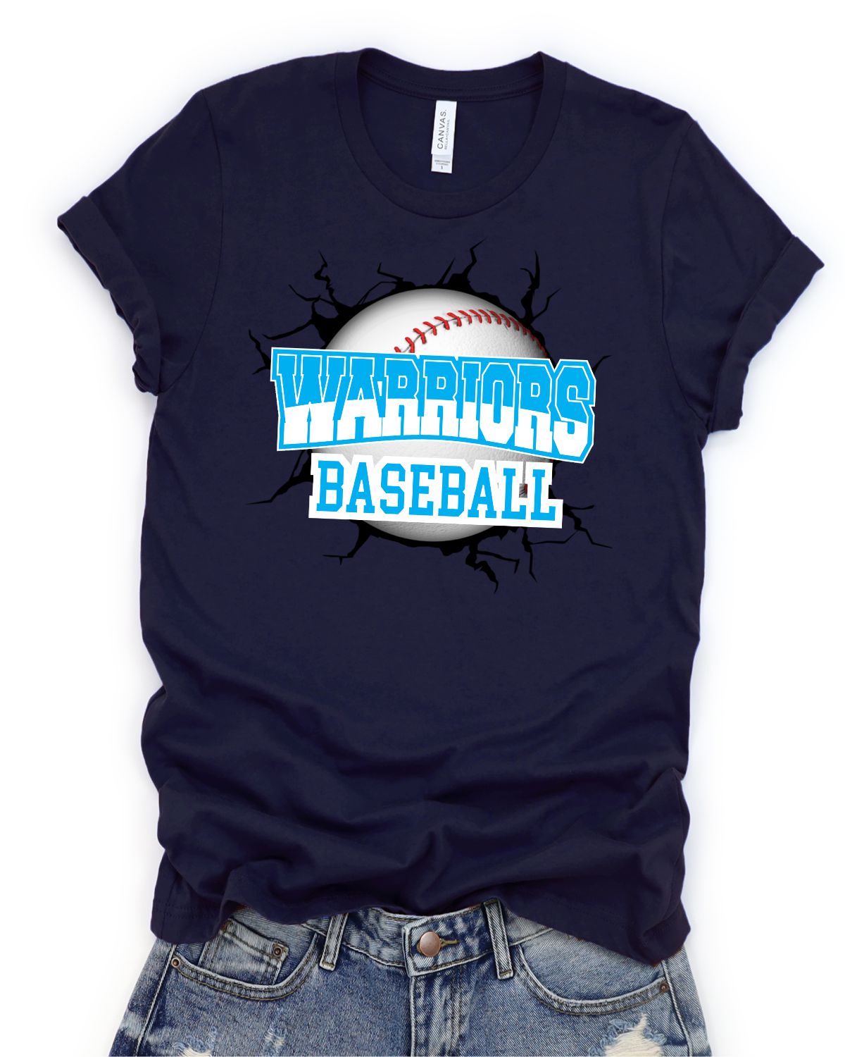 Warriors Baseball Break Through DTF Transfer