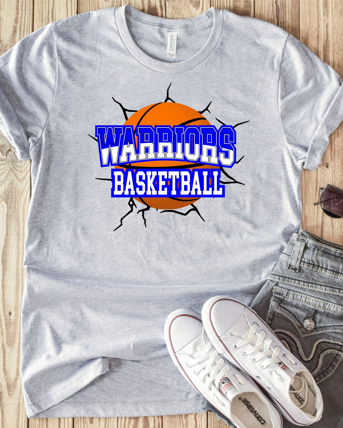 Warriors Basketball Break Through DTF Transfer