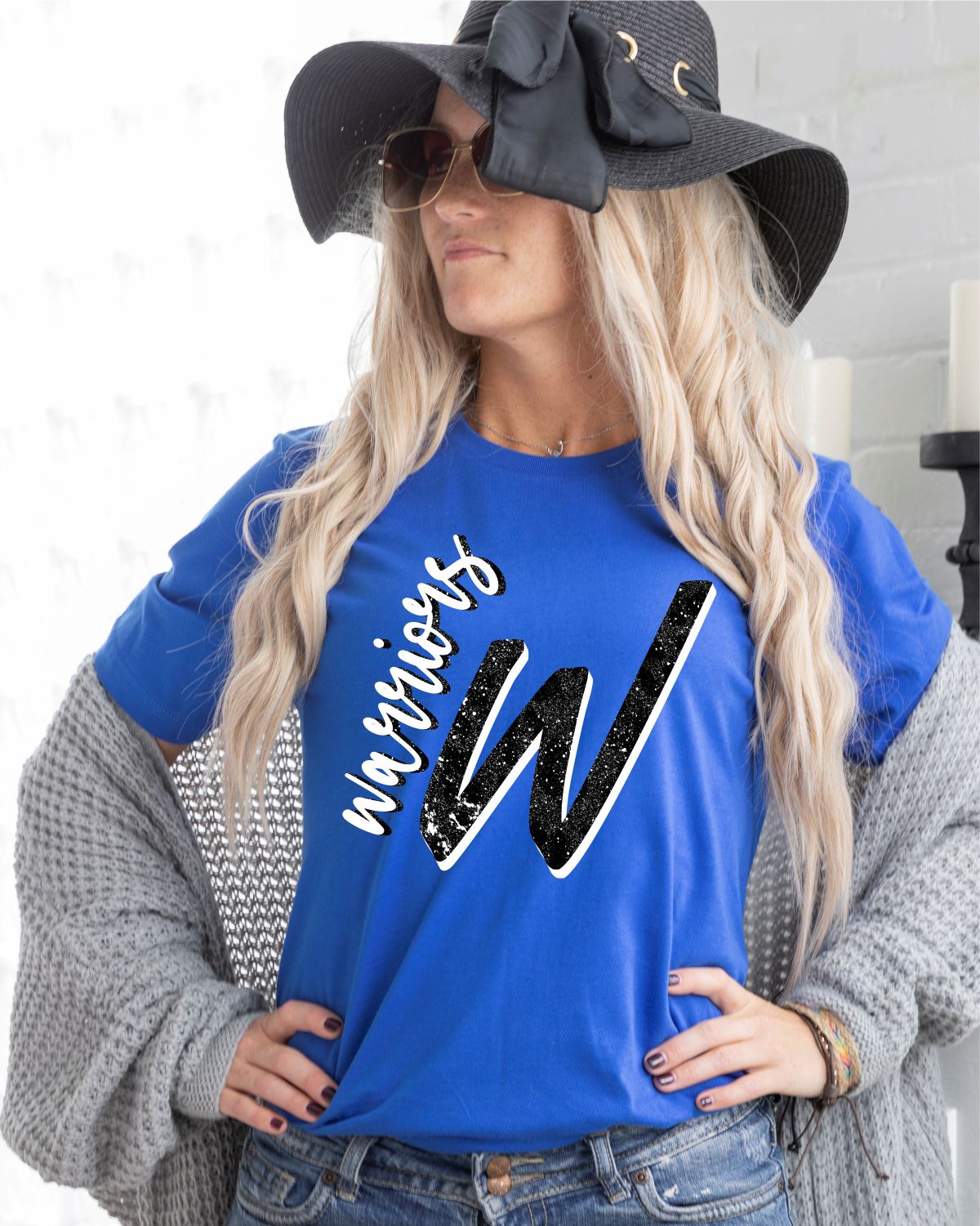 Warriors Black / White Letter DTF Transfer