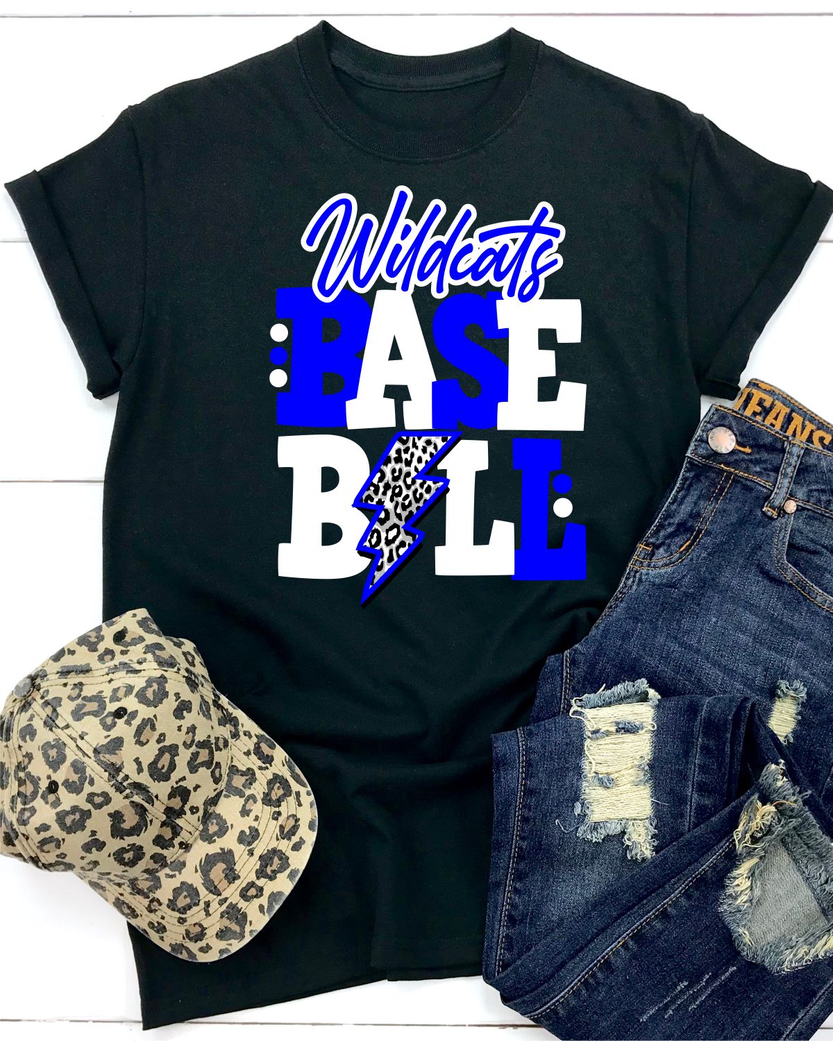 Wildcats Baseball with Bolt DTF Transfer