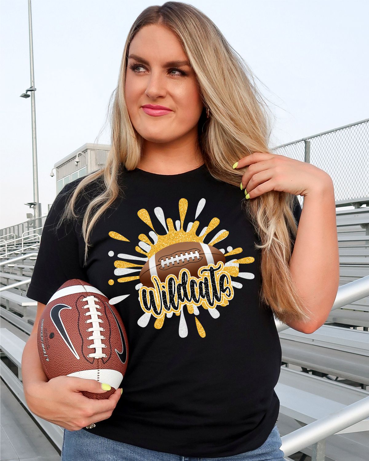 Wildcats Football Splatter DTF Transfer