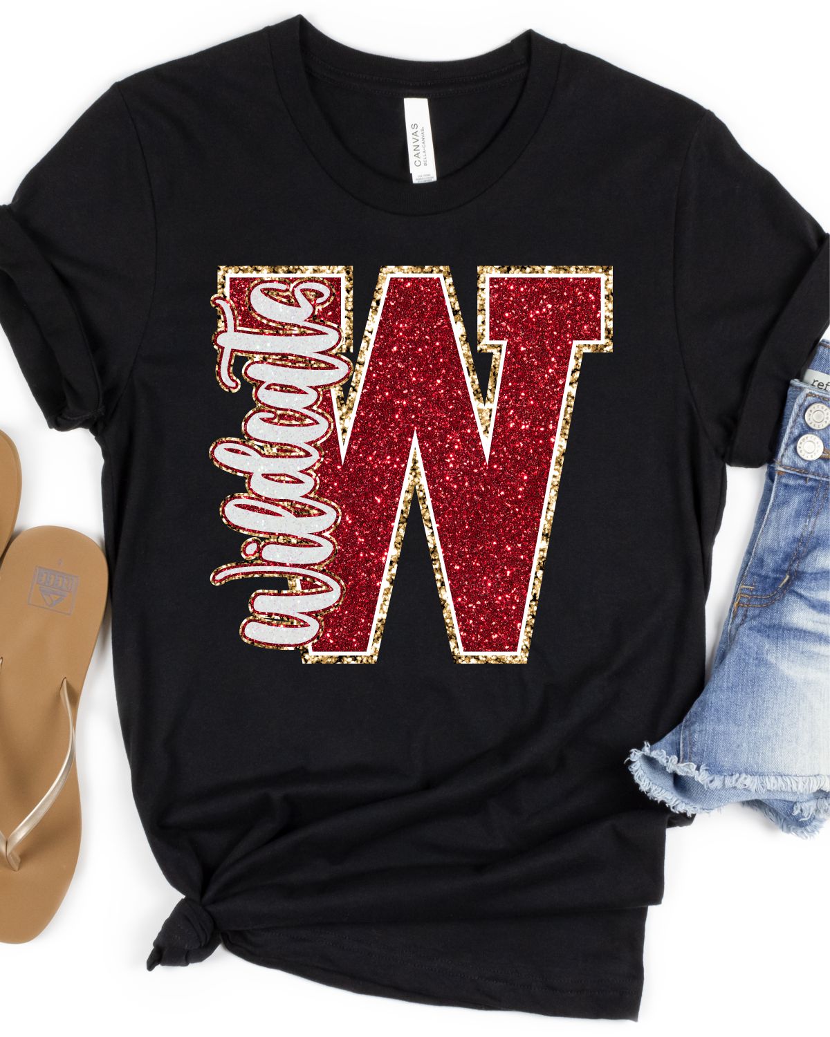 Wildcats Glitter Letter DTF Transfer