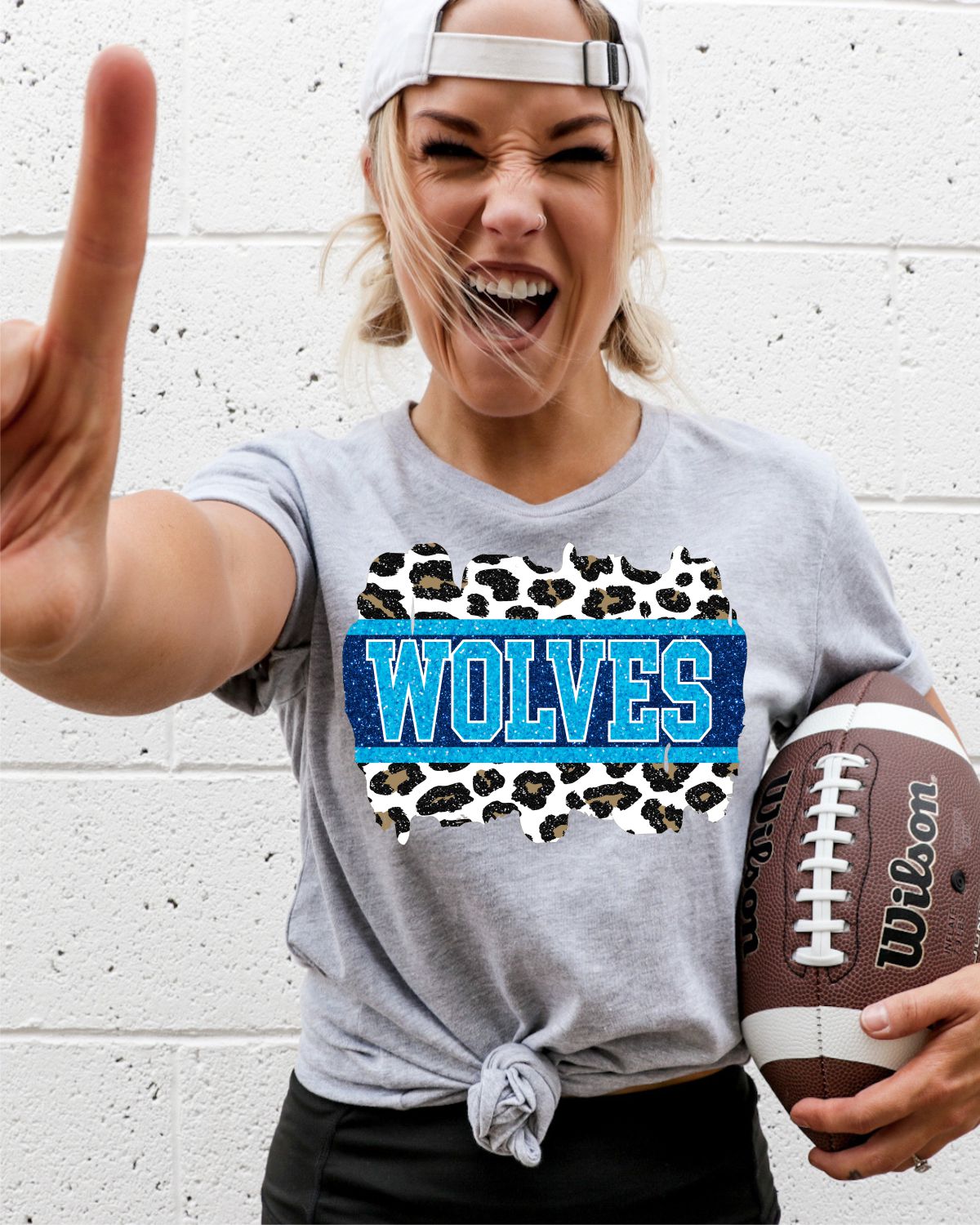 Wolves Leopard Glitter Swash DTF Transfer