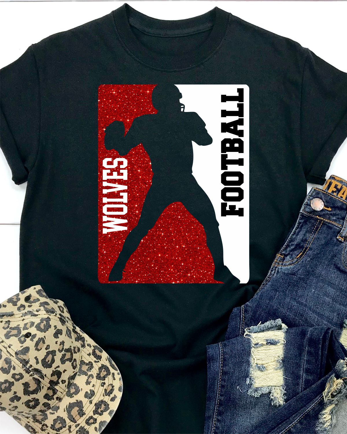 Wolves Football Silhouette DTF Transfer