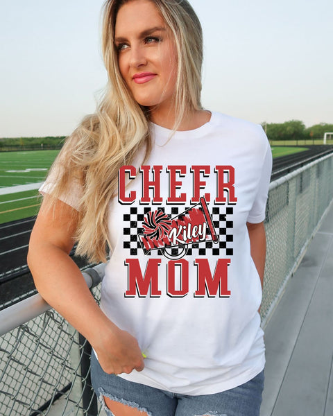 Cheer Mom Checkered Custom DTF Transfer