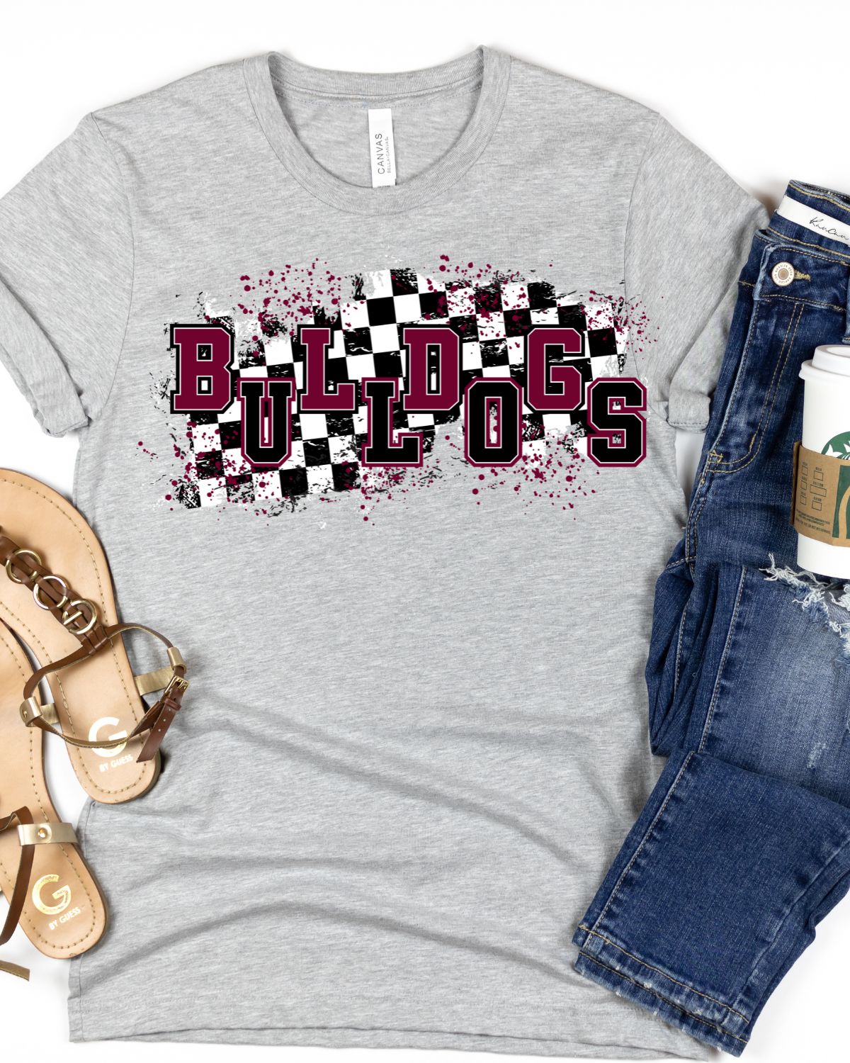 Bulldogs Checkered Swash DTF Transfer