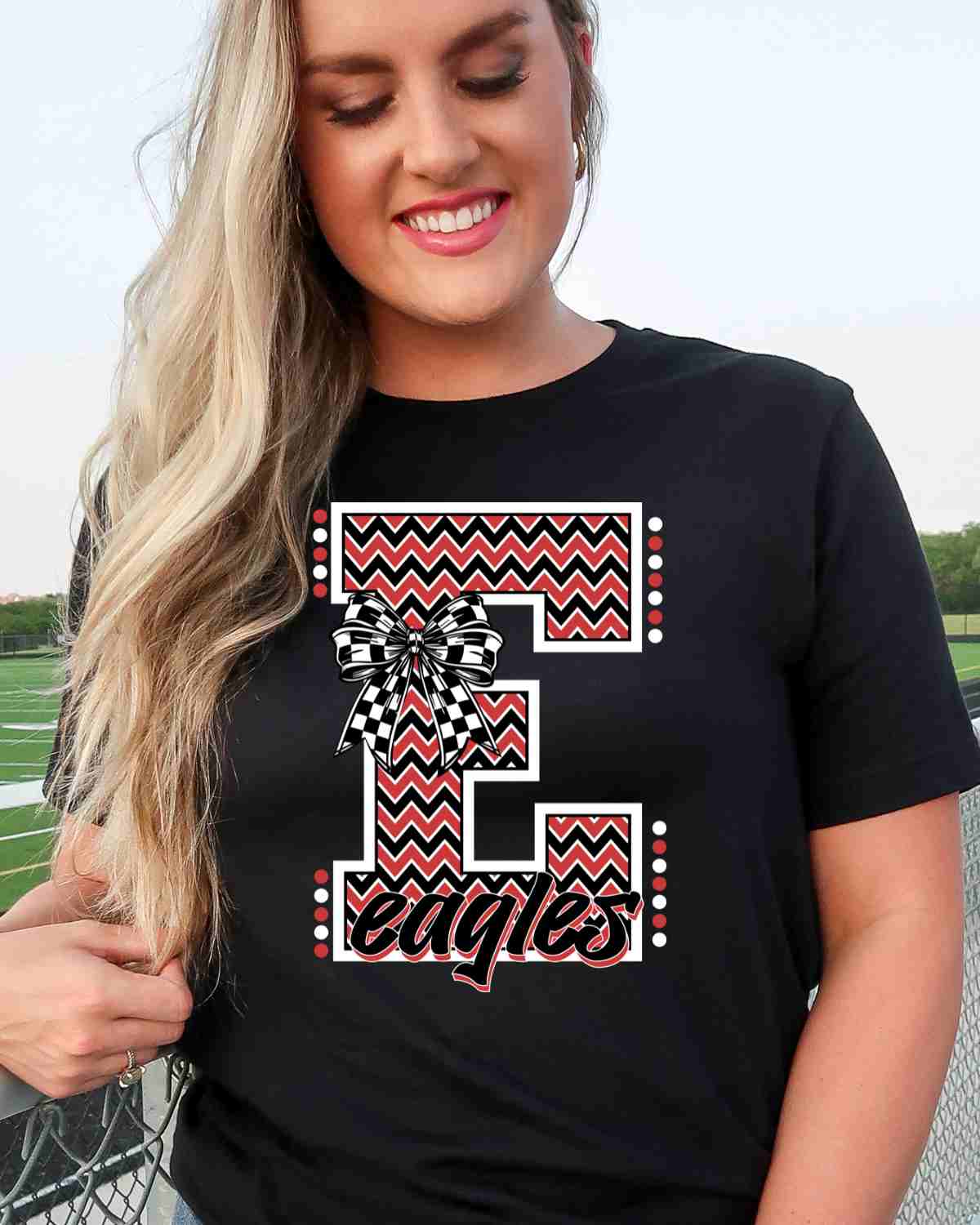 Eagles Chevron Letter Bow DTF Transfer