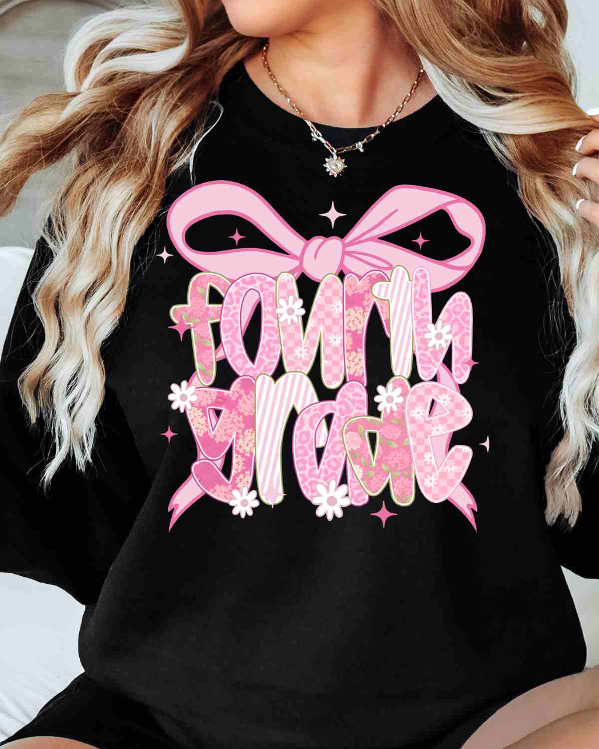 Grade Pink Coquette Bow DTF Transfer