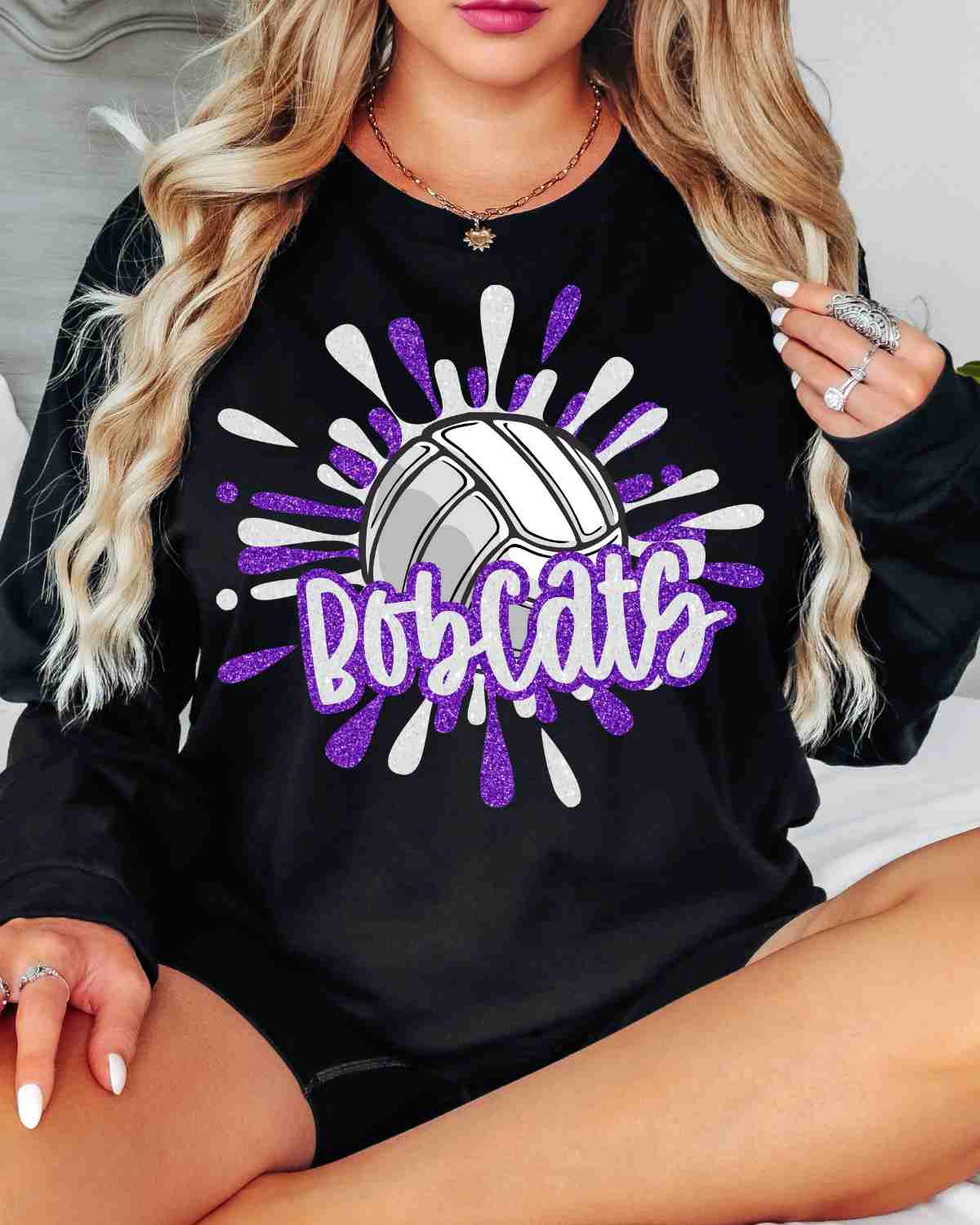 Bobcats Volleyball Splatter DTF Transfer