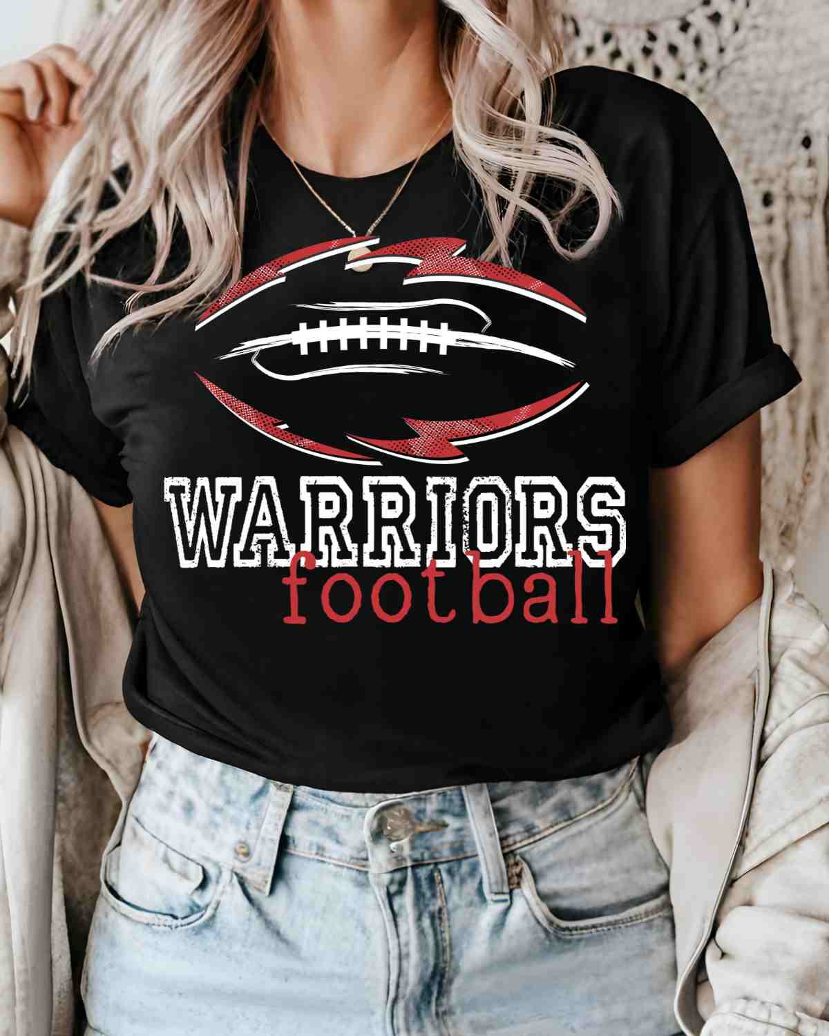 Warriors Football Tribal DTF Transfer