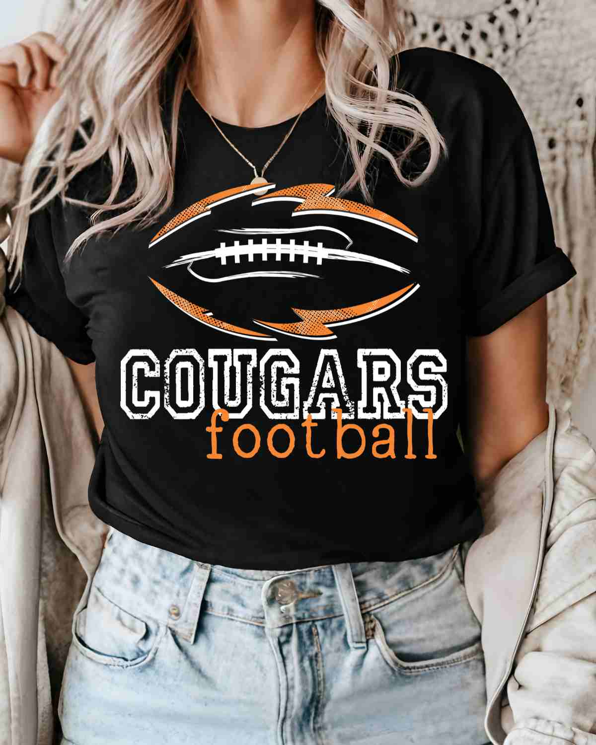 Cougars Football Tribal DTF Transfer