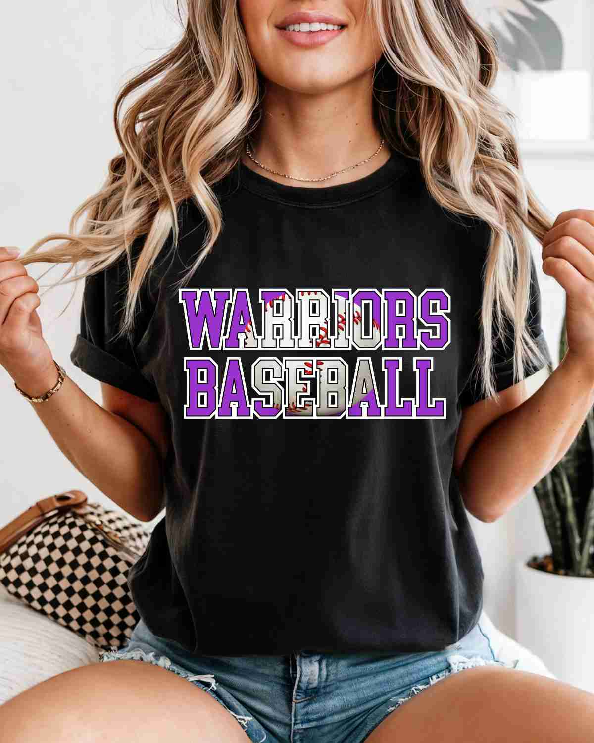 Warriors Baseball Words DTF Transfer - Rustic Grace Heat Transfer Company