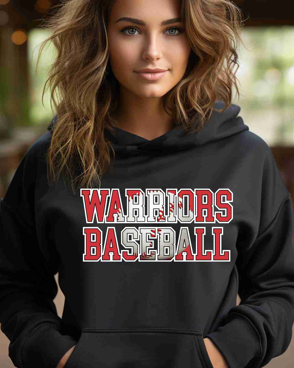 Warriors Baseball Words DTF Transfer - Rustic Grace Heat Transfer Company