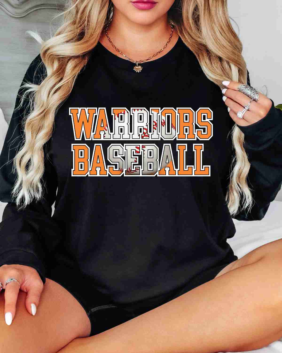 Warriors Baseball Words DTF Transfer - Rustic Grace Heat Transfer Company