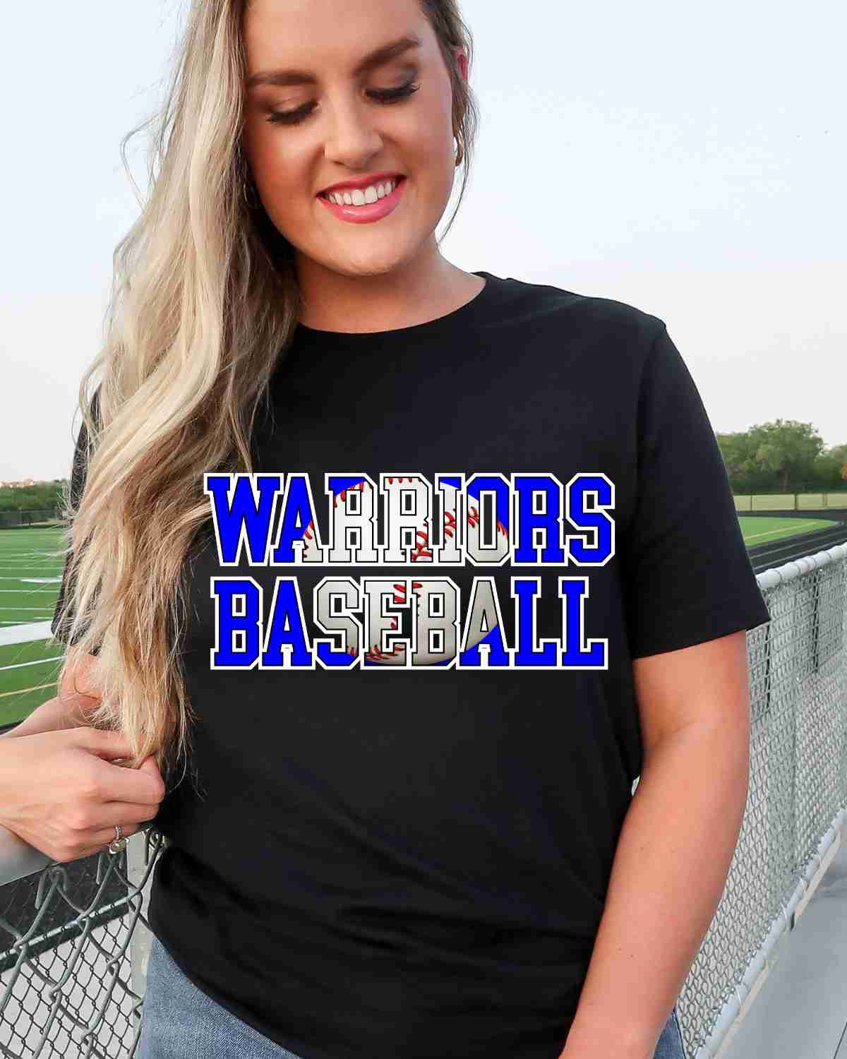 Warriors Baseball Words DTF Transfer