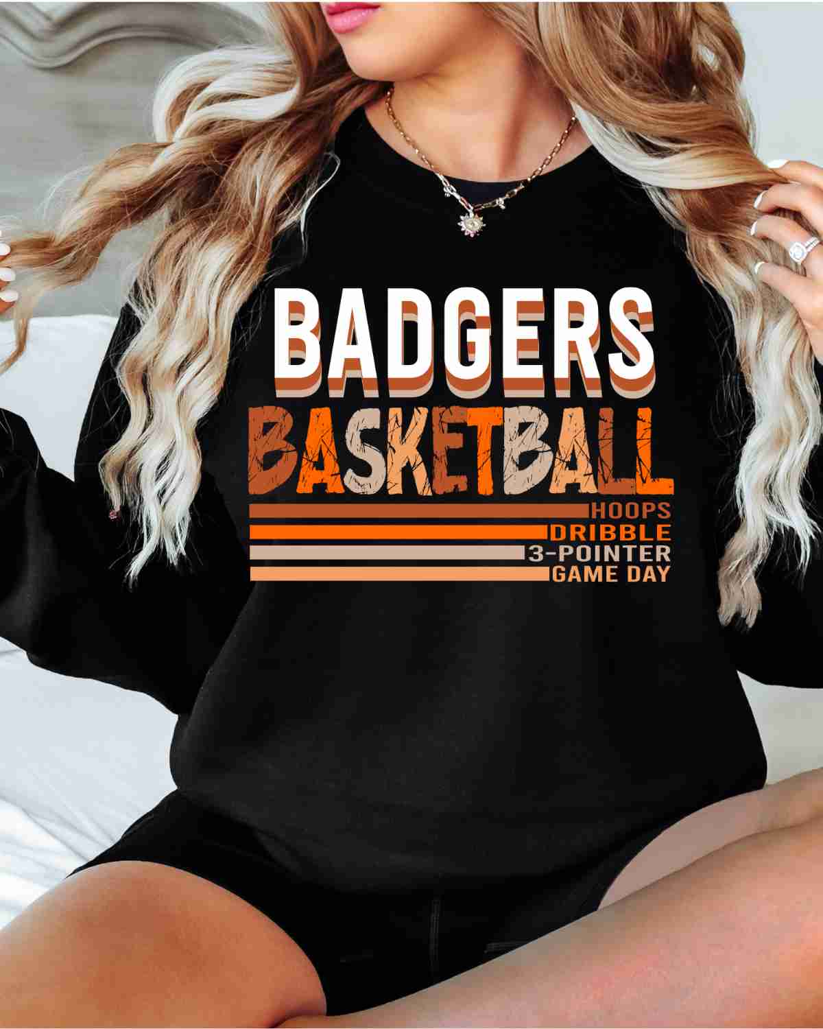 Badgers Basketball Stripes DTF Transfer