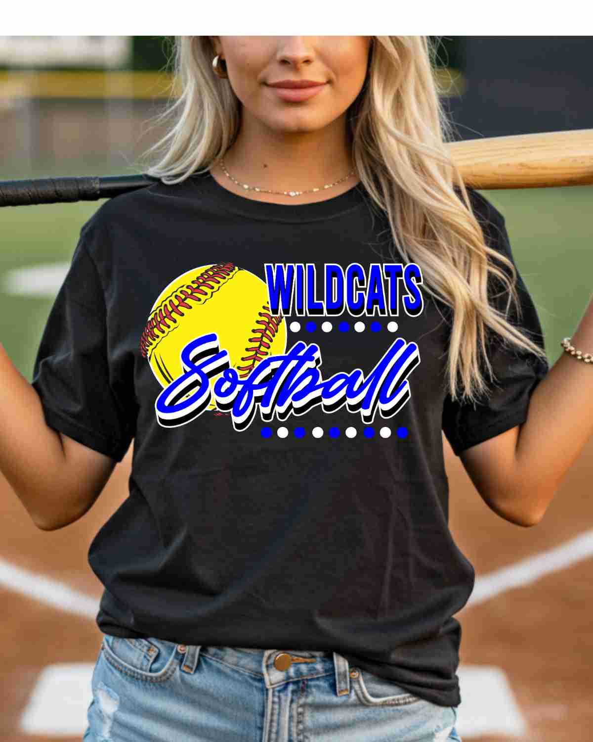 Wildcats Softball Dots DTF Transfer