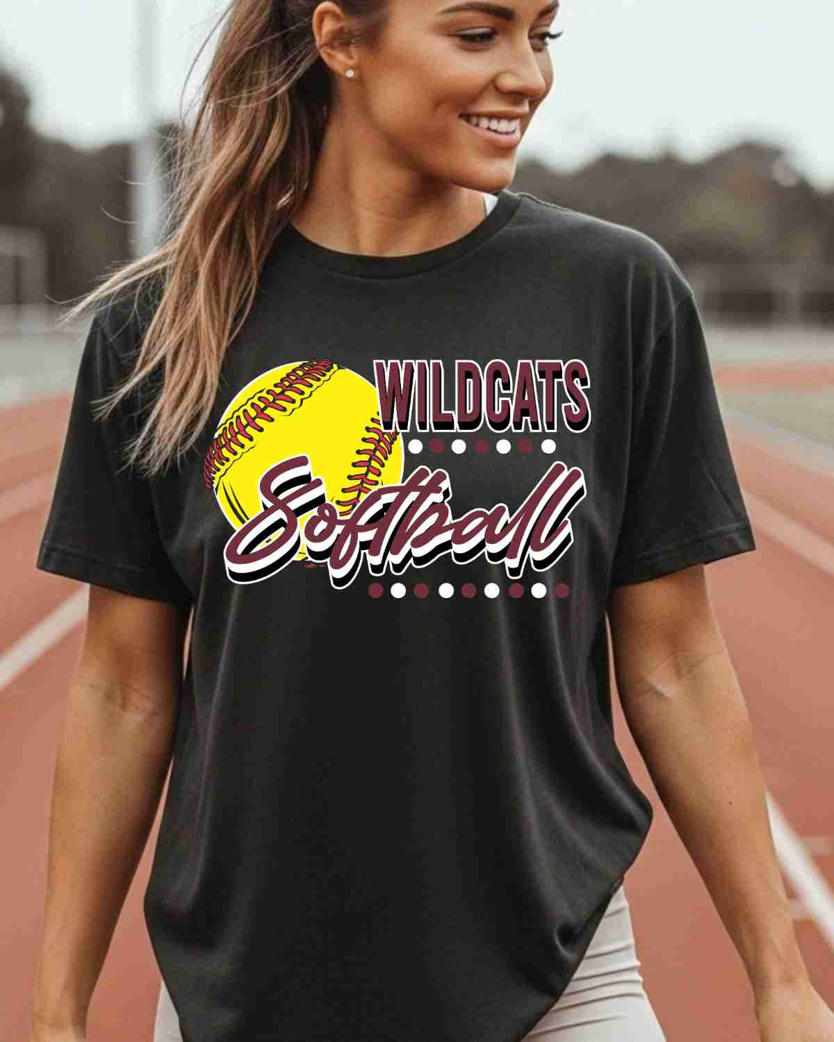 Wildcats Softball Dots DTF Transfer
