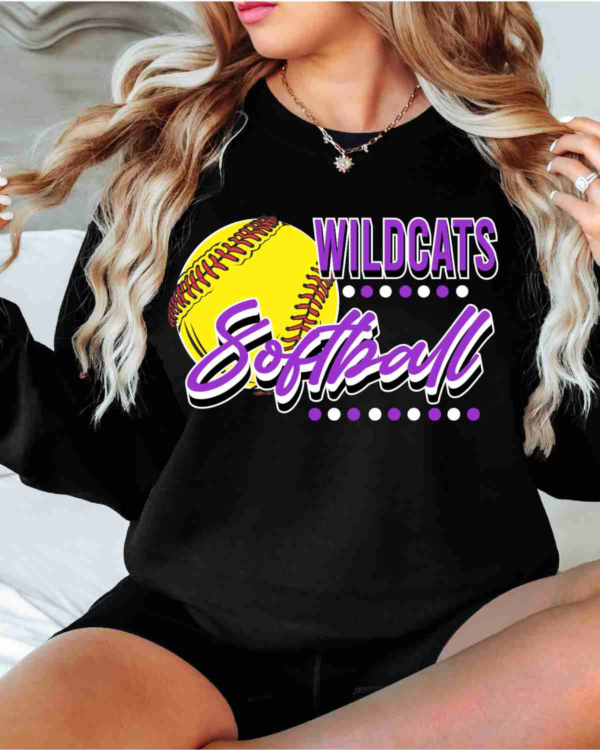 Wildcats Softball Dots DTF Transfer