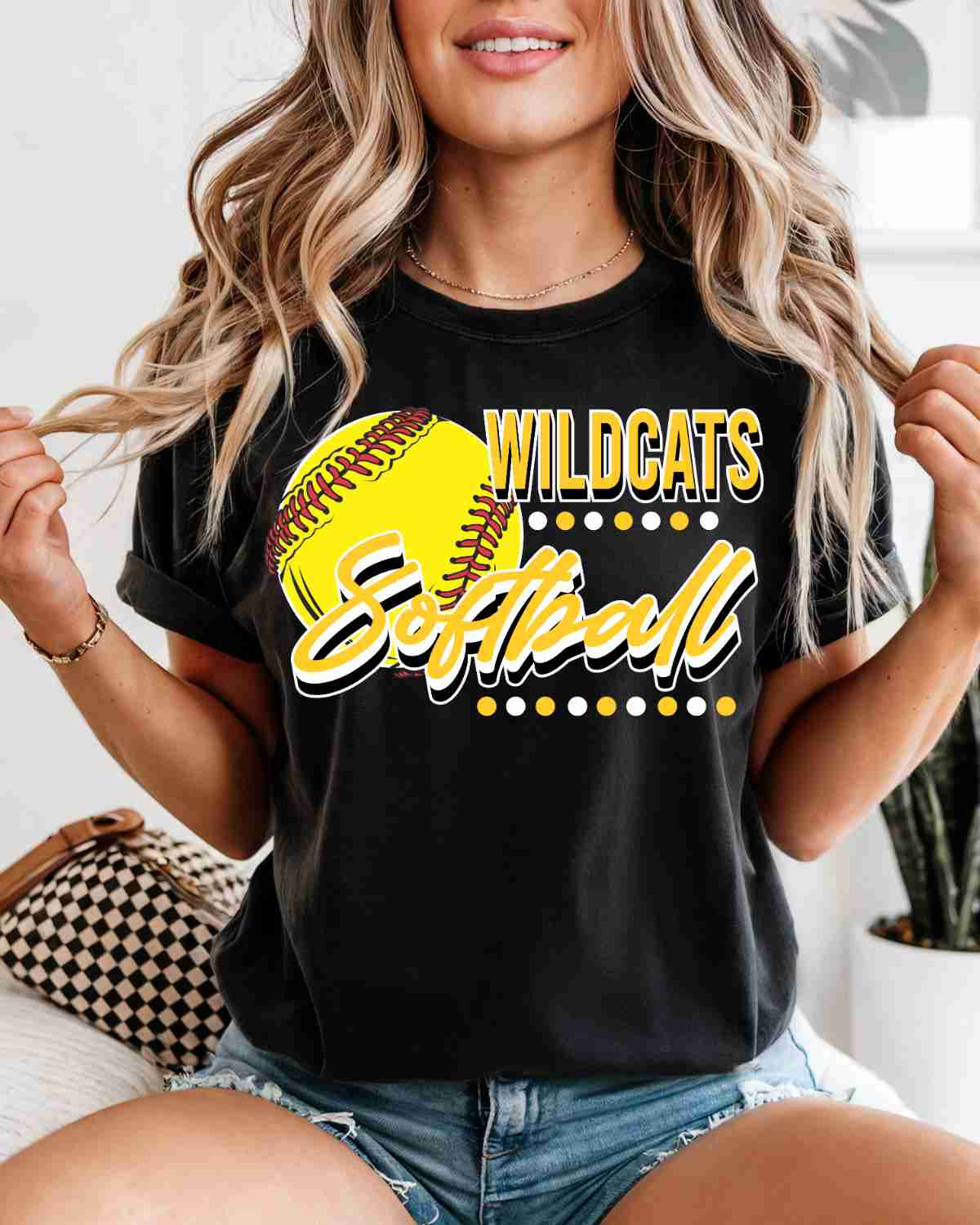 Wildcats Softball Dots DTF Transfer