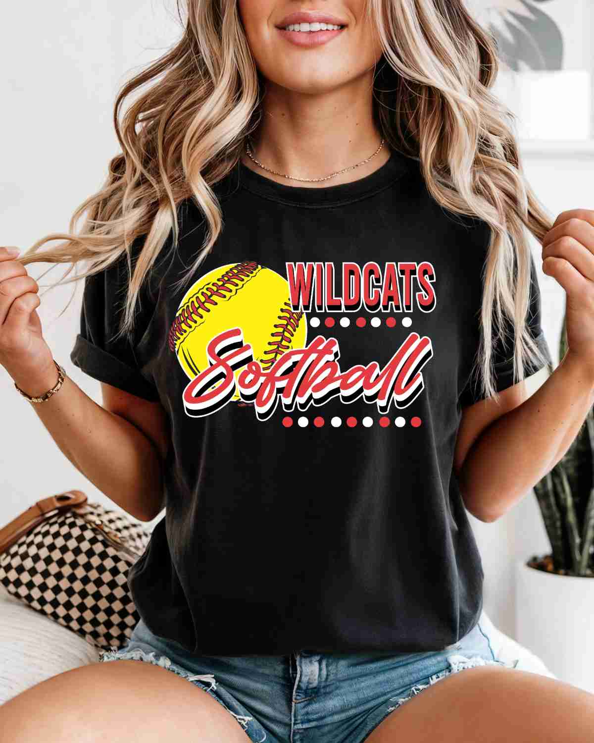Wildcats Softball Dots DTF Transfer