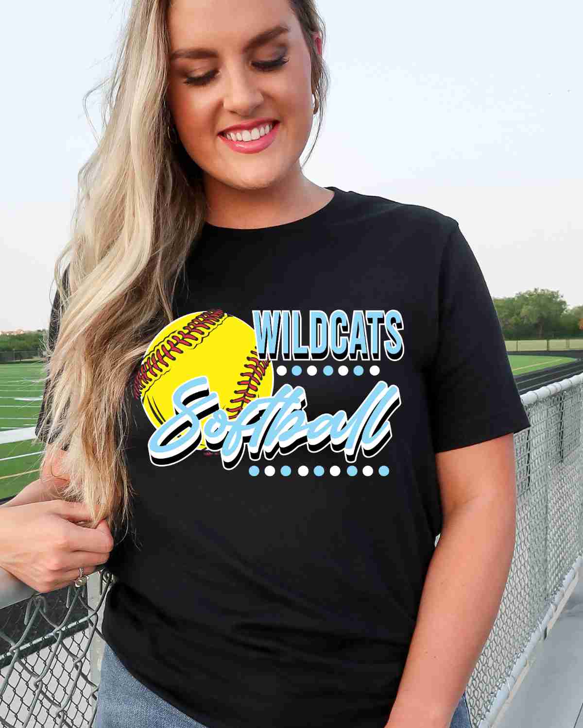 Wildcats Softball Dots DTF Transfer