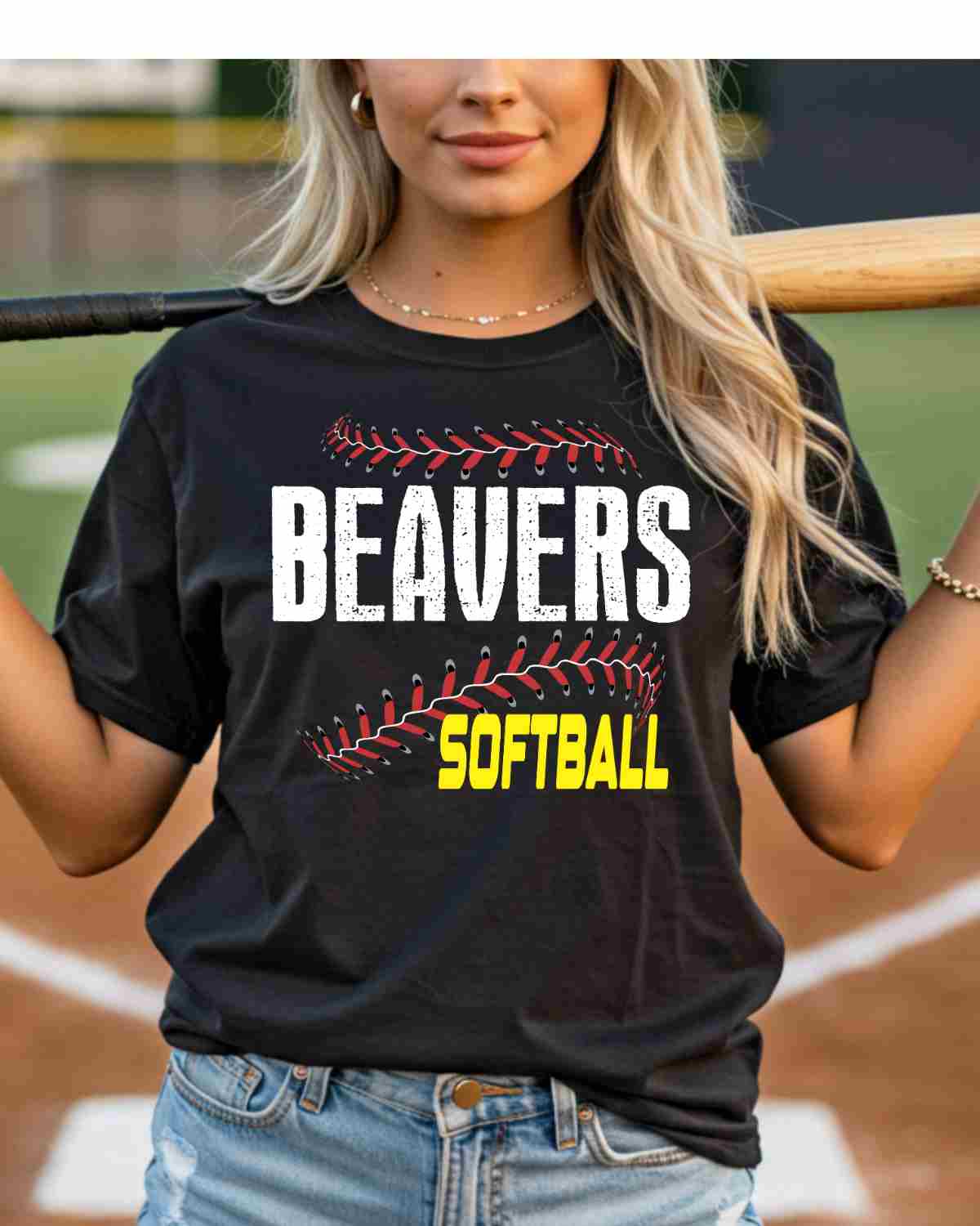 Beavers Softball Laces DTF Transfer