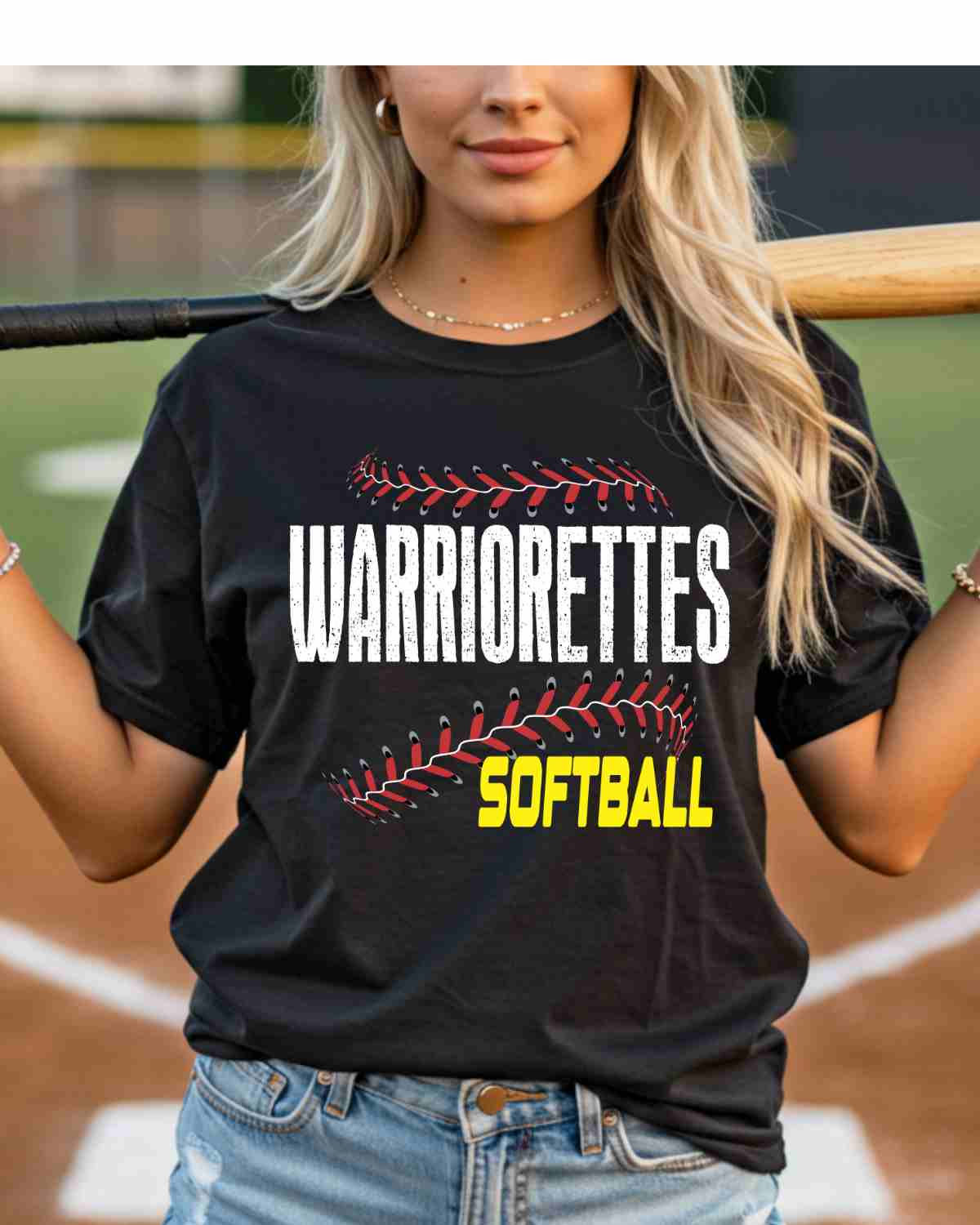 Warriorettes Softball Laces DTF Transfer