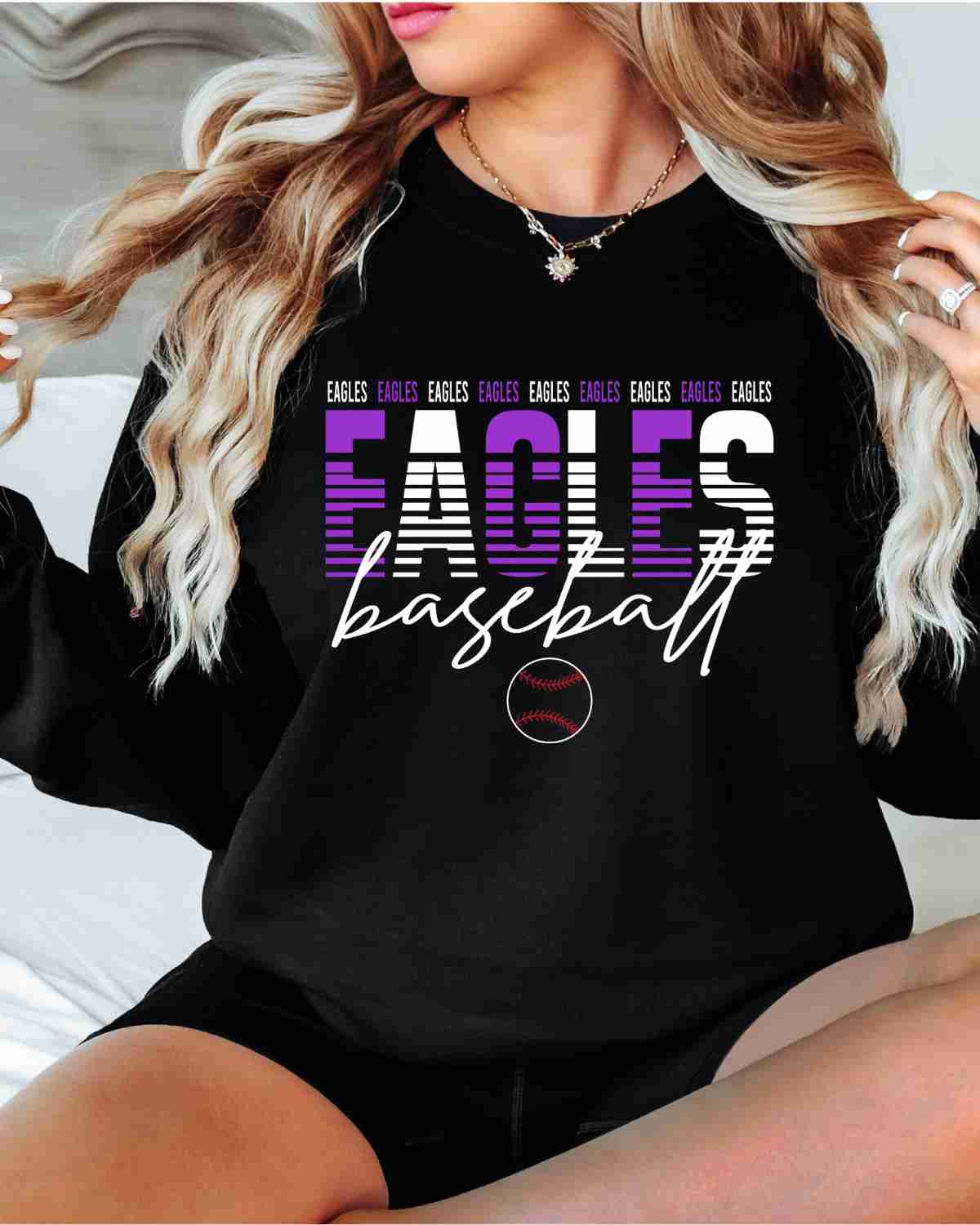Eagles Baseball Sliced Letters DTF Transfer