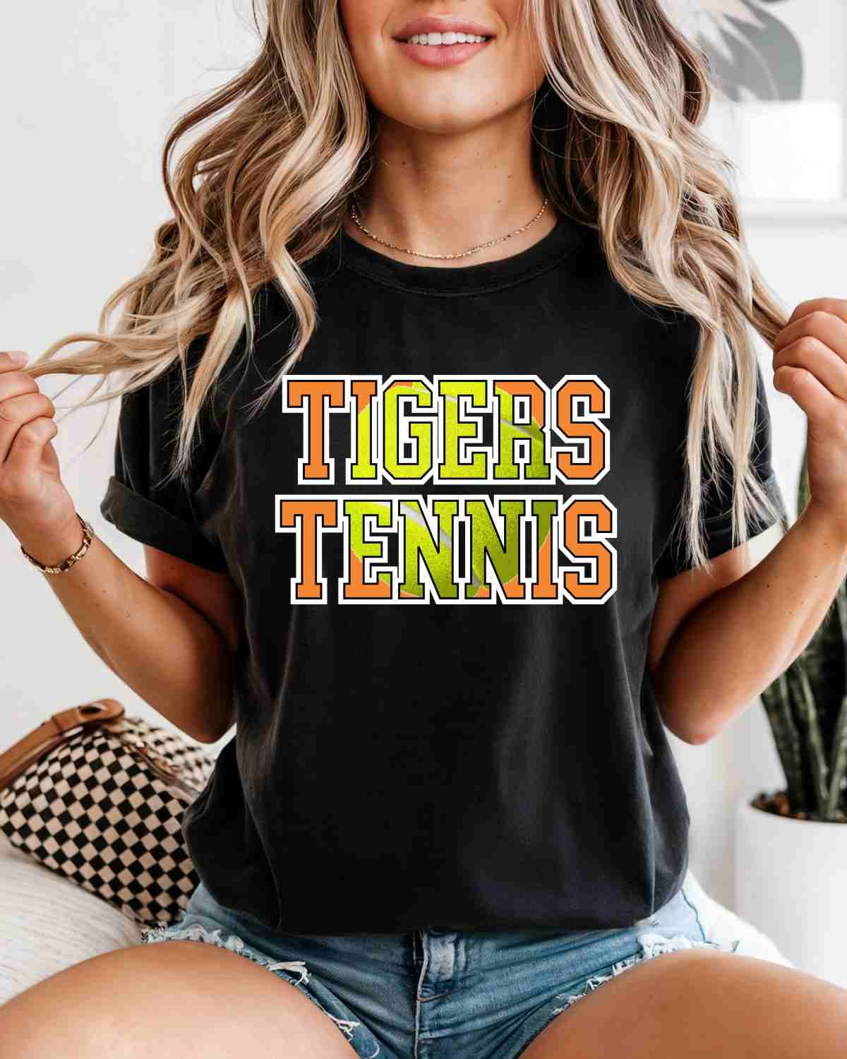 Tigers Tennis Words DTF Transfer - Rustic Grace Heat Transfer Company