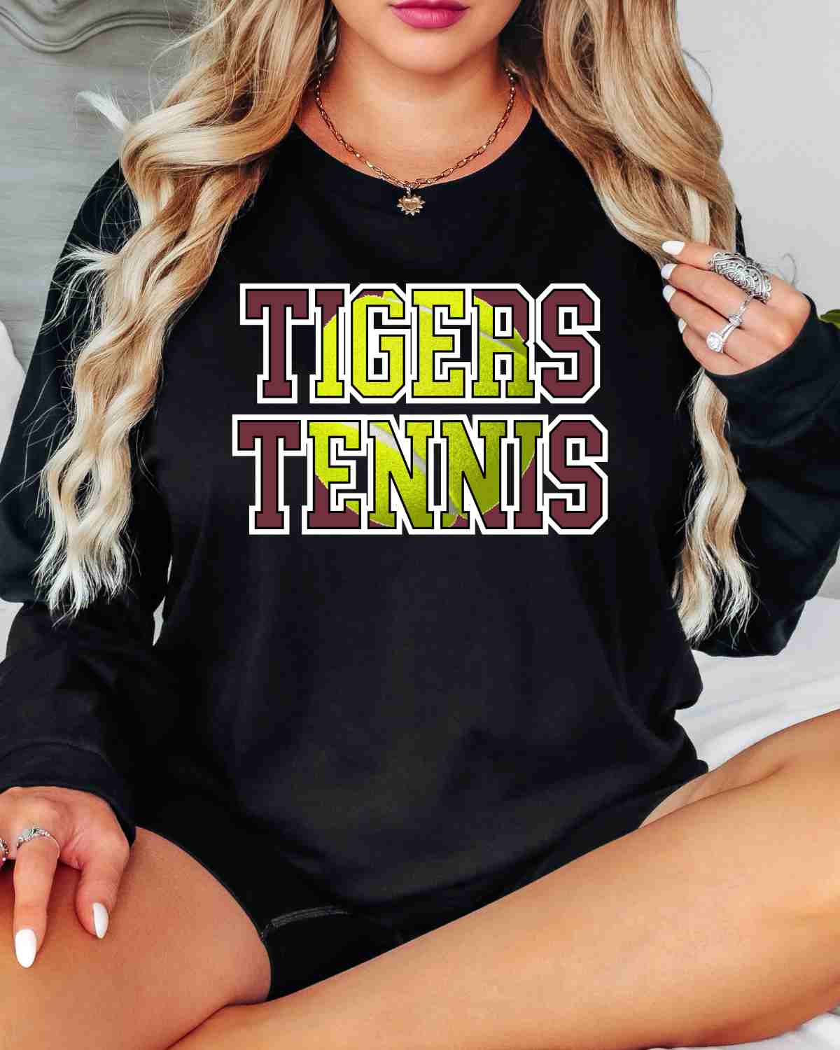 Tigers Tennis Words DTF Transfer - Rustic Grace Heat Transfer Company
