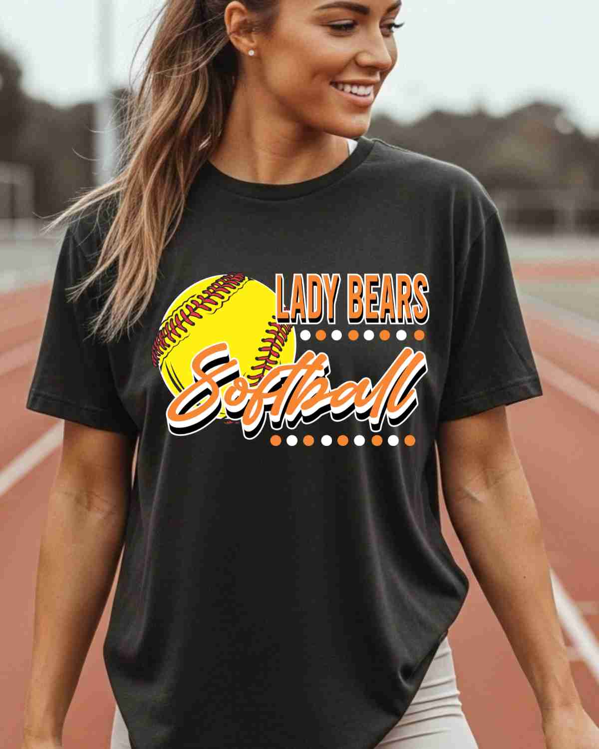 Lady Bears Softball Dots DTF Transfer - Rustic Grace Heat Transfer Company