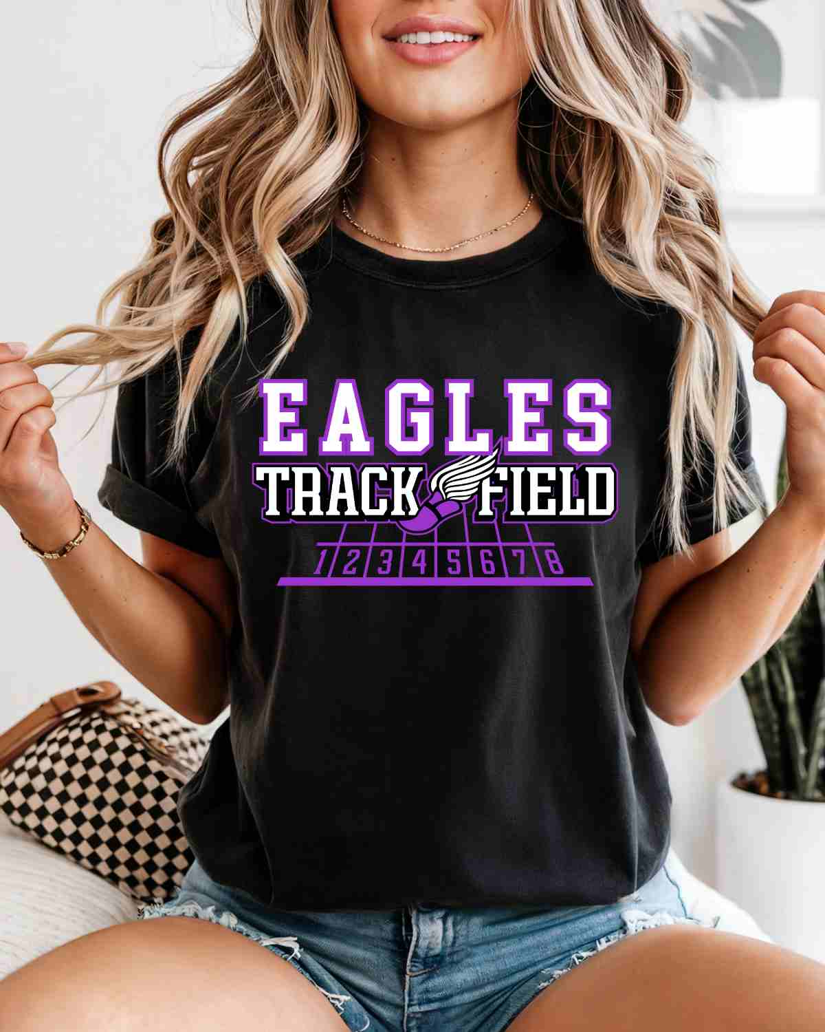 Eagles Track and Field Shoe Lines DTF Transfer - Rustic Grace Heat Transfer Company