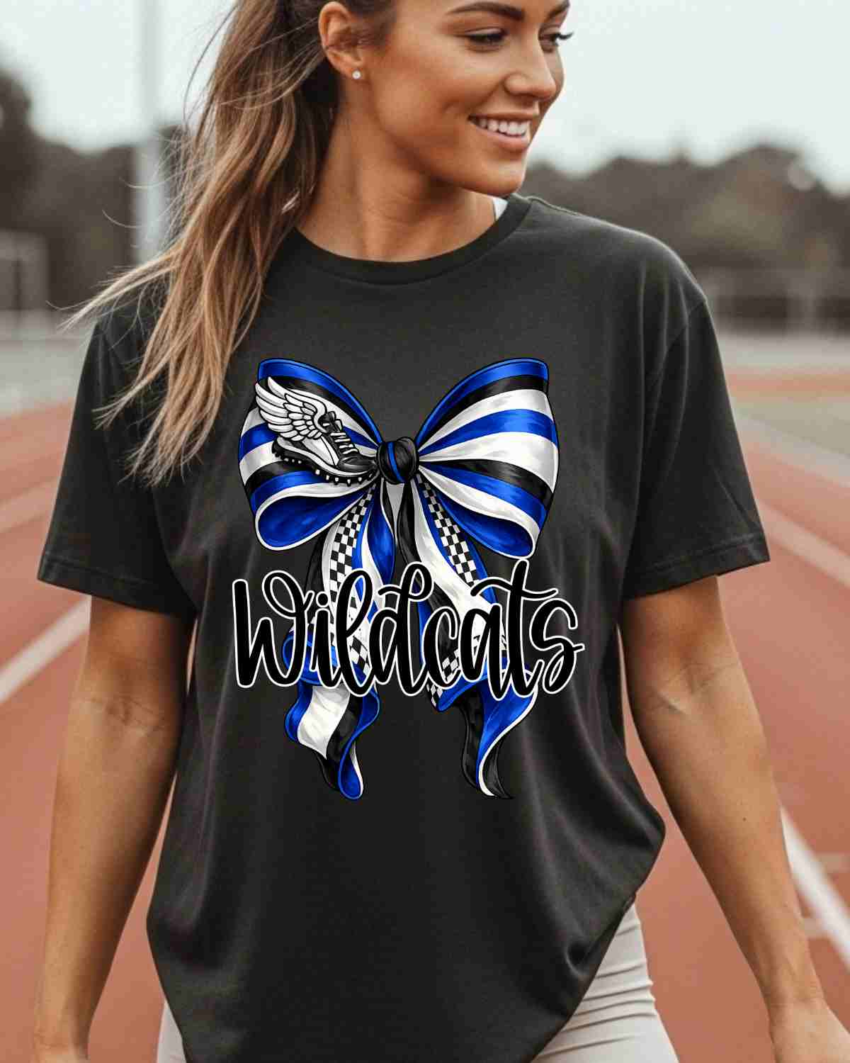 Wildcats Track Bow DTF Transfer - Rustic Grace Heat Transfer Company