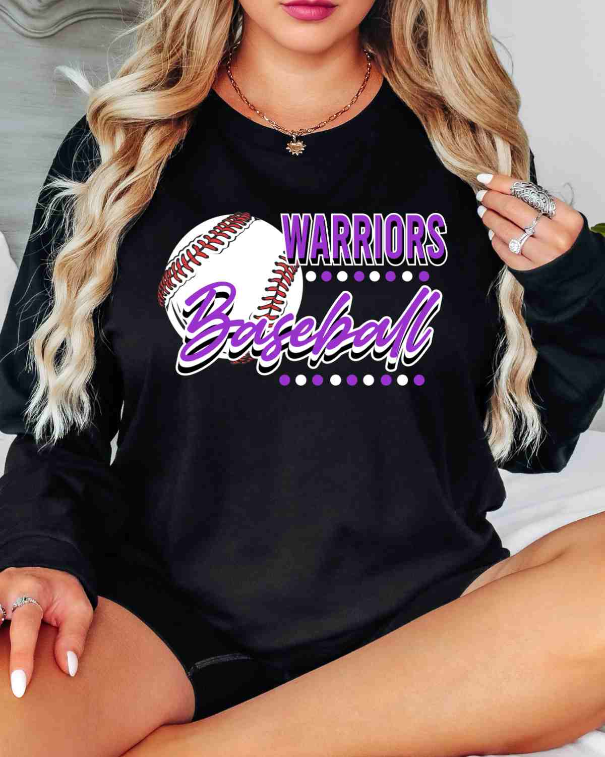 Warriors Baseball Dots DTF Transfer - Rustic Grace Heat Transfer Company