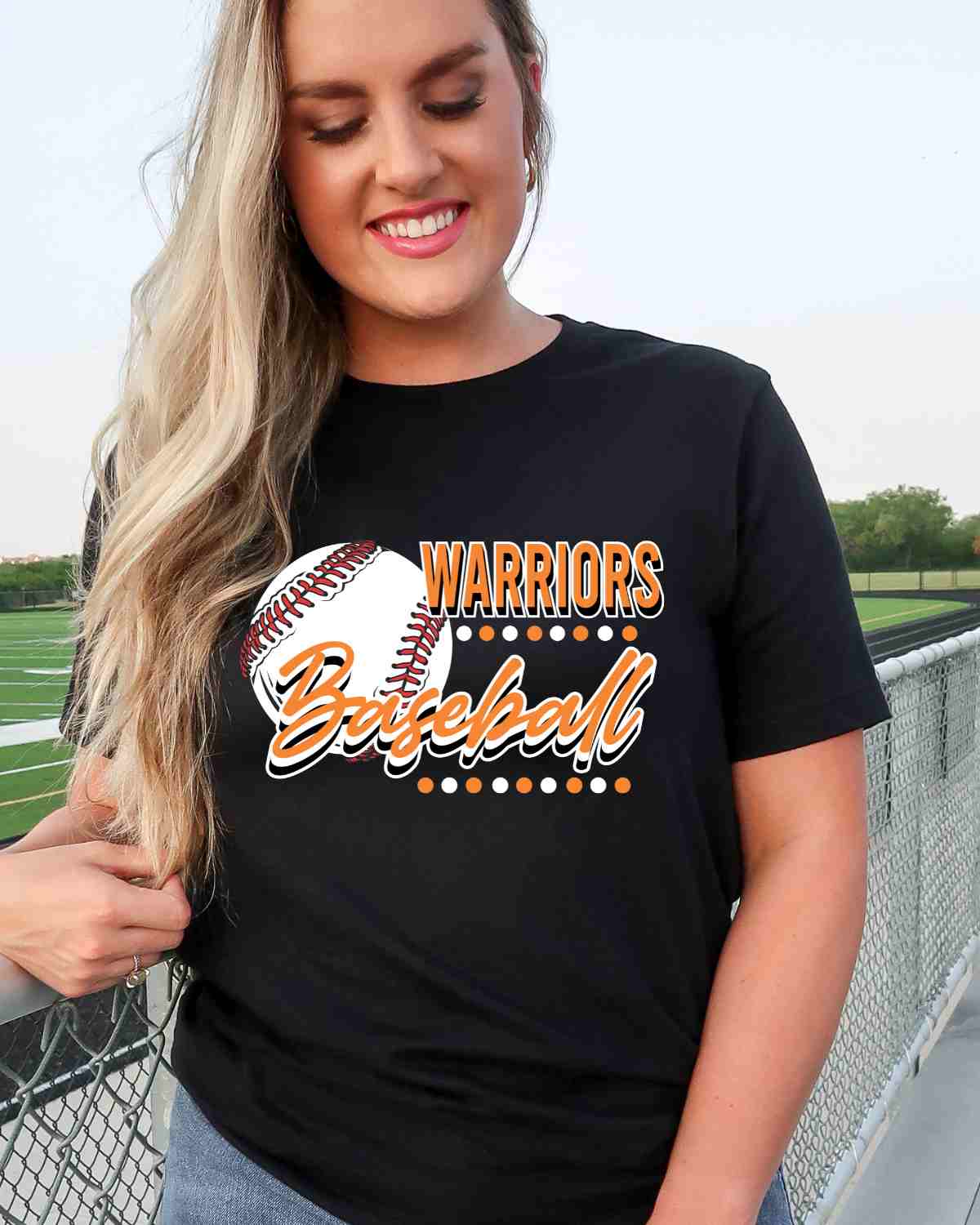 Warriors Baseball Dots DTF Transfer - Rustic Grace Heat Transfer Company