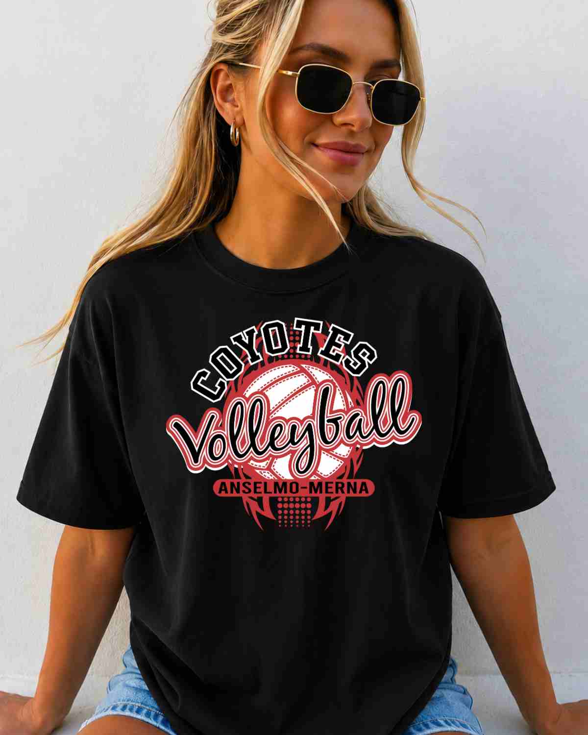 Anselmo-Merna Coyotes Volleyball Tribal DTF Transfer