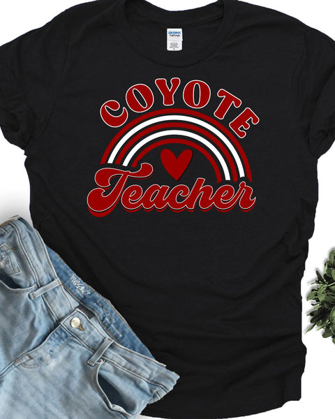Coyote Teacher Rainbow DTF Transfer