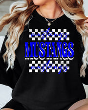 Mustangs Checkered DTF Transfer