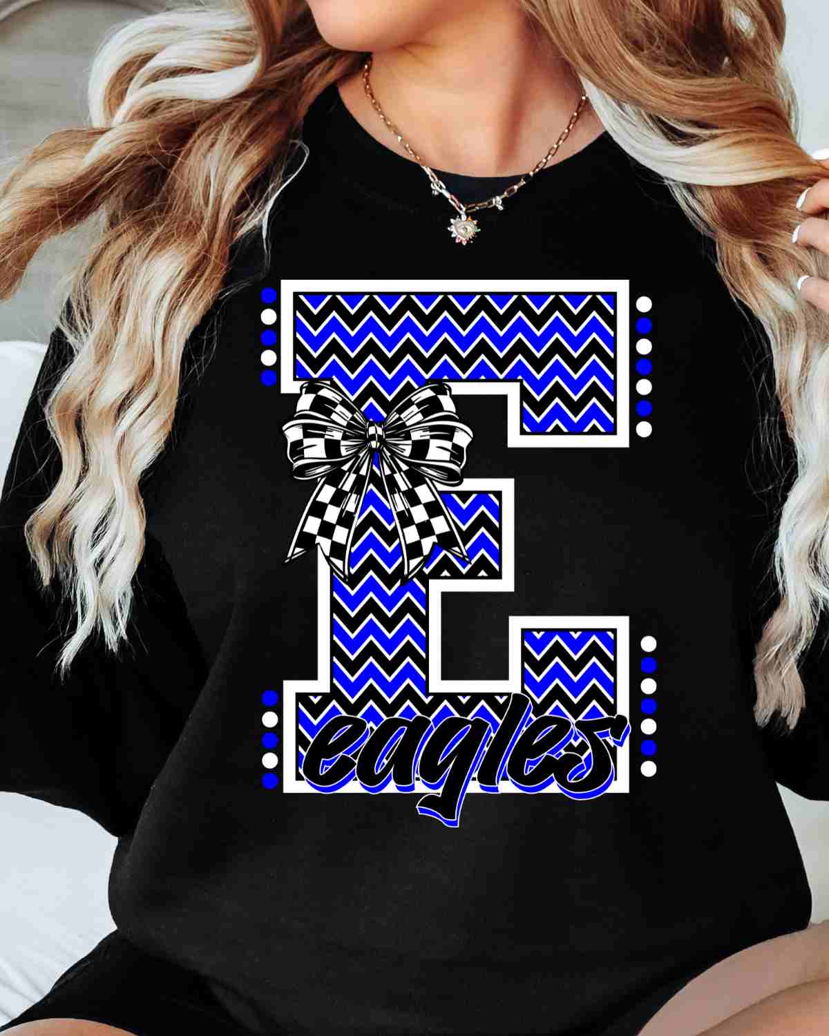 Eagles Chevron Letter Bow DTF Transfer