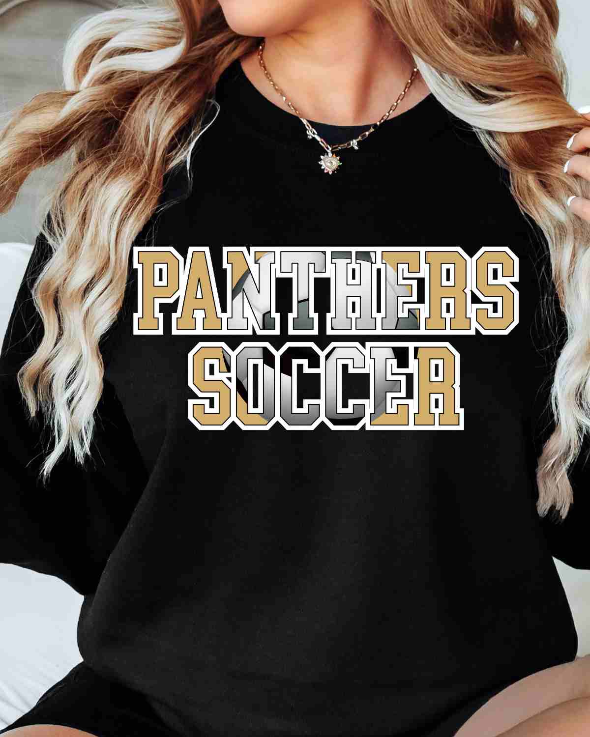 Panthers Soccer Ball Words DTF Transfer
