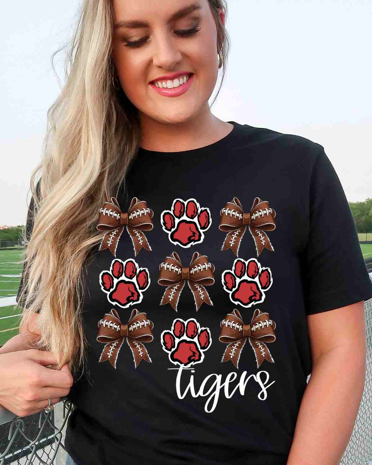 Tigers Football Coquette Bows DTF Transfer