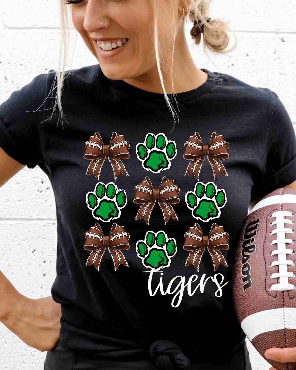 Tigers Football Coquette Bows DTF Transfer