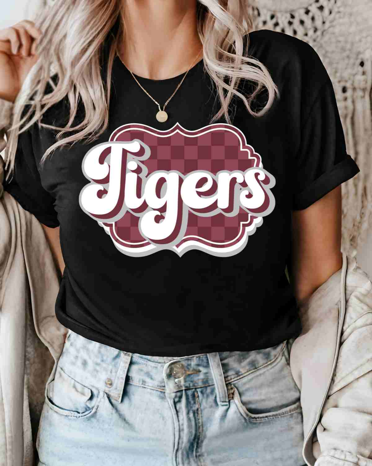 Tigers Retro Bracket DTF Transfer