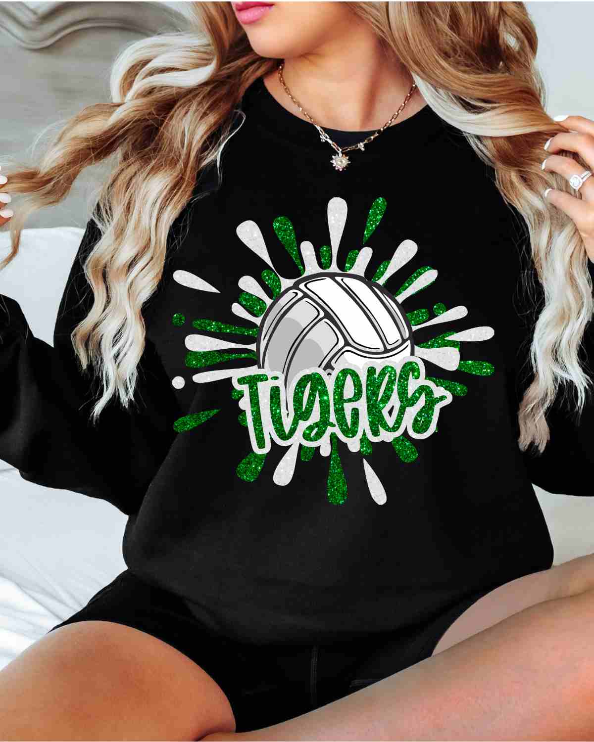 Tigers Volleyball Splatter DTF Transfer