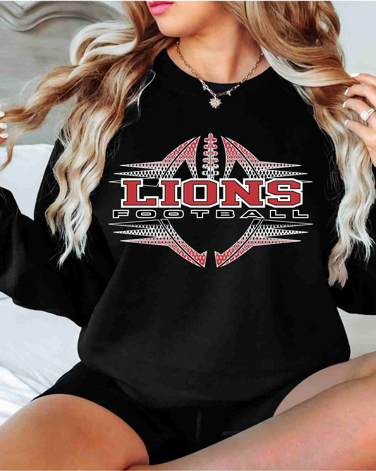 Lions Football Halftone DTF Transfer