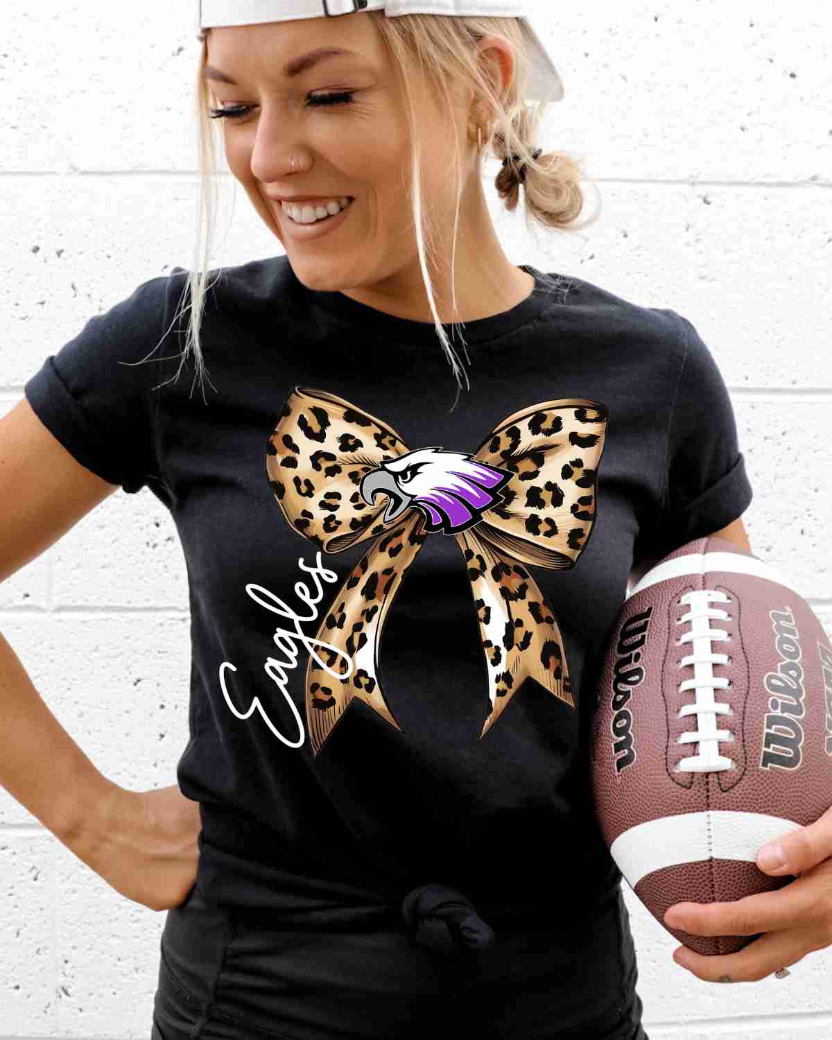 Eagles Leopard Bow DTF Transfer