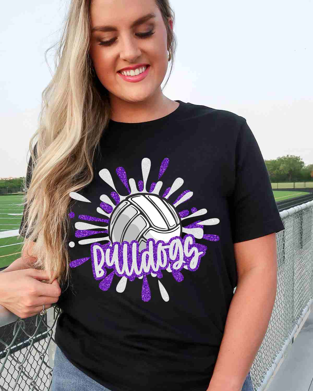 Bulldogs Volleyball Splatter DTF Transfer - Rustic Grace Heat Transfer Company